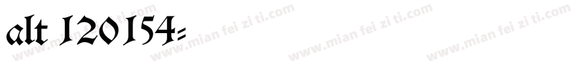 alt 120154字体转换